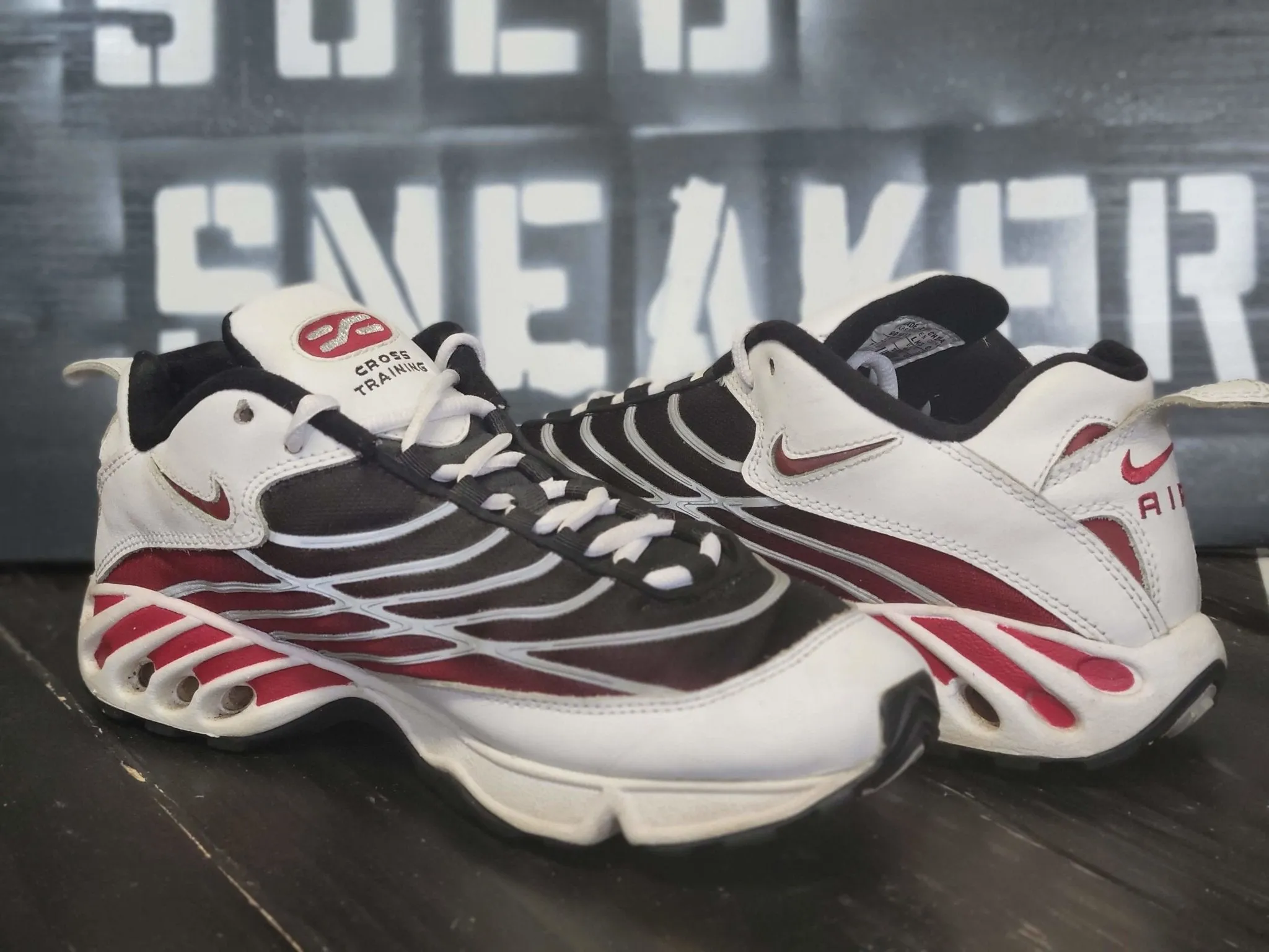1999 Nike Air 90 Accel White/Red Cross-Trainers Shoes 178106-161 Men 10