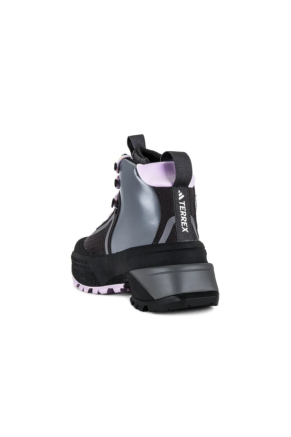 adidas by Stella McCartney Asmc x Terrex Hiking Boots in Utility Black, Purple Glow & Gray Four