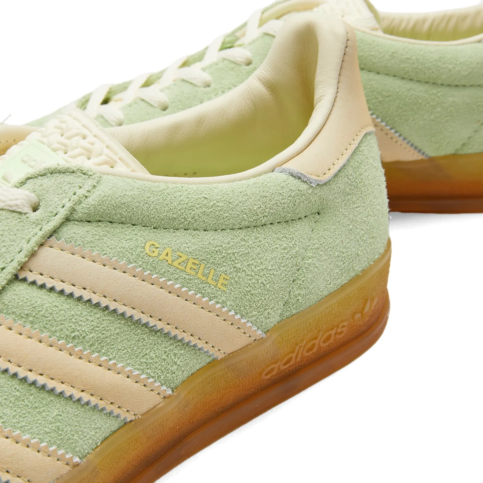 Adidas Gazelle Indoor Sneakers, Semi Green Spark, Almost Yellow & Cream White