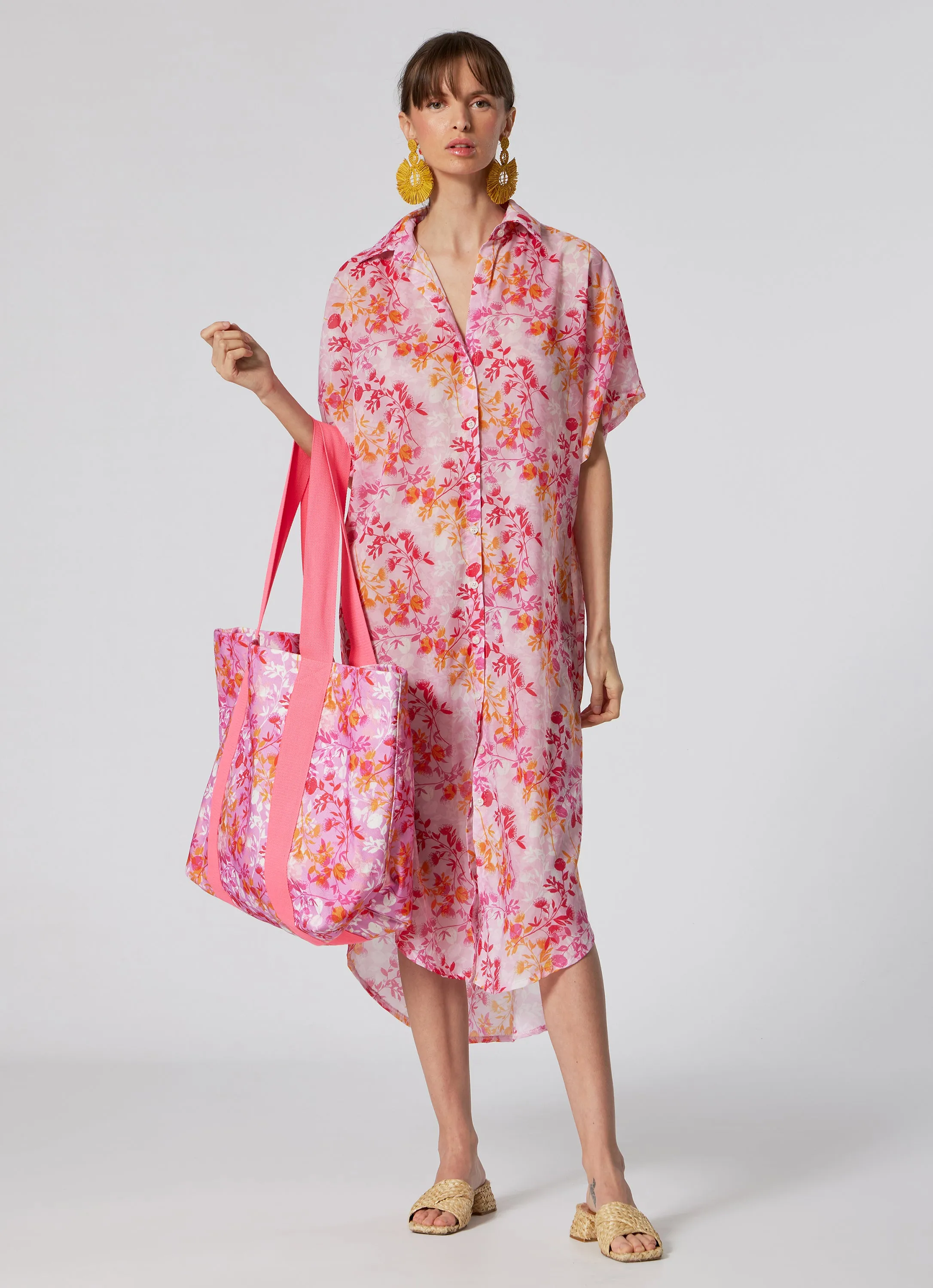 BEACH BAG BOTANICAL LILAC