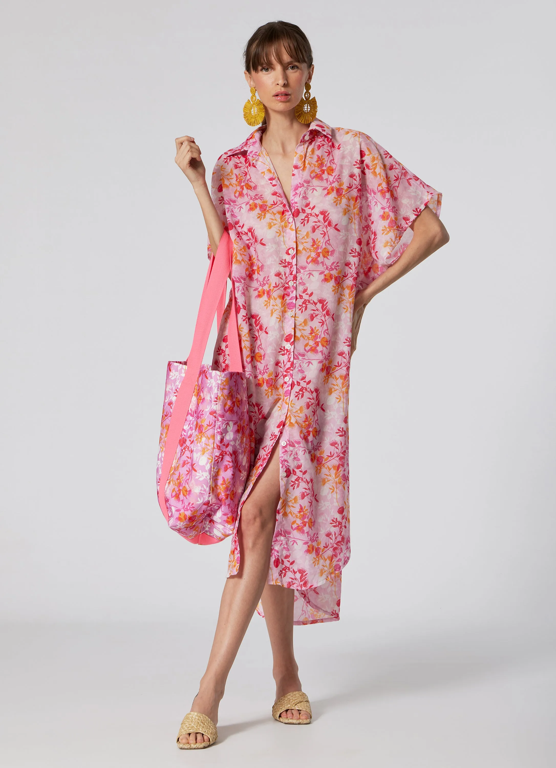 BEACH BAG BOTANICAL LILAC