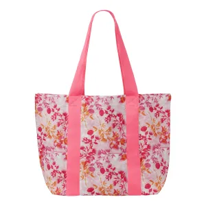 BEACH BAG BOTANICAL PINK