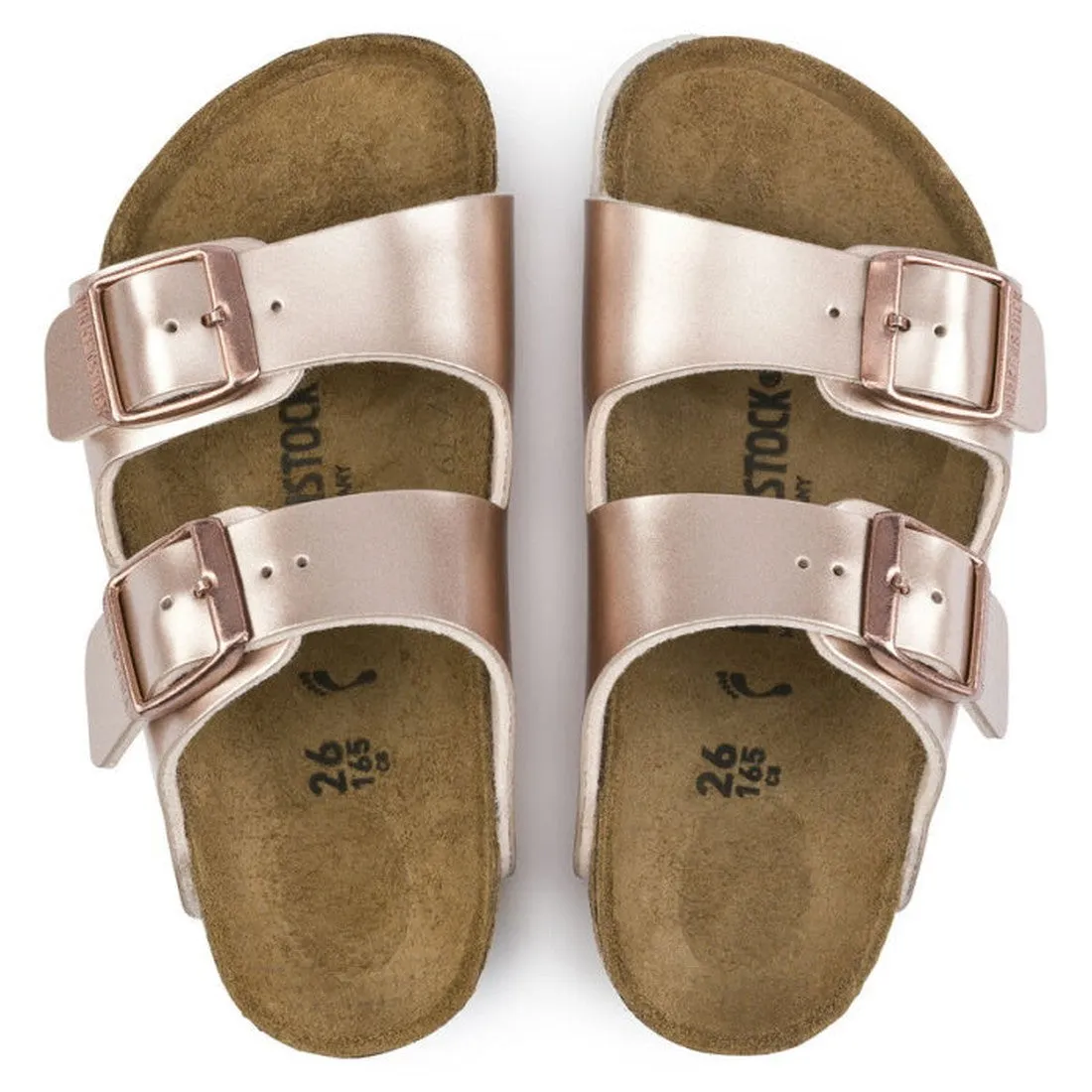 Birkenstock Kids Electric Metallic Copper Sandal Narrow Width Birko Flor