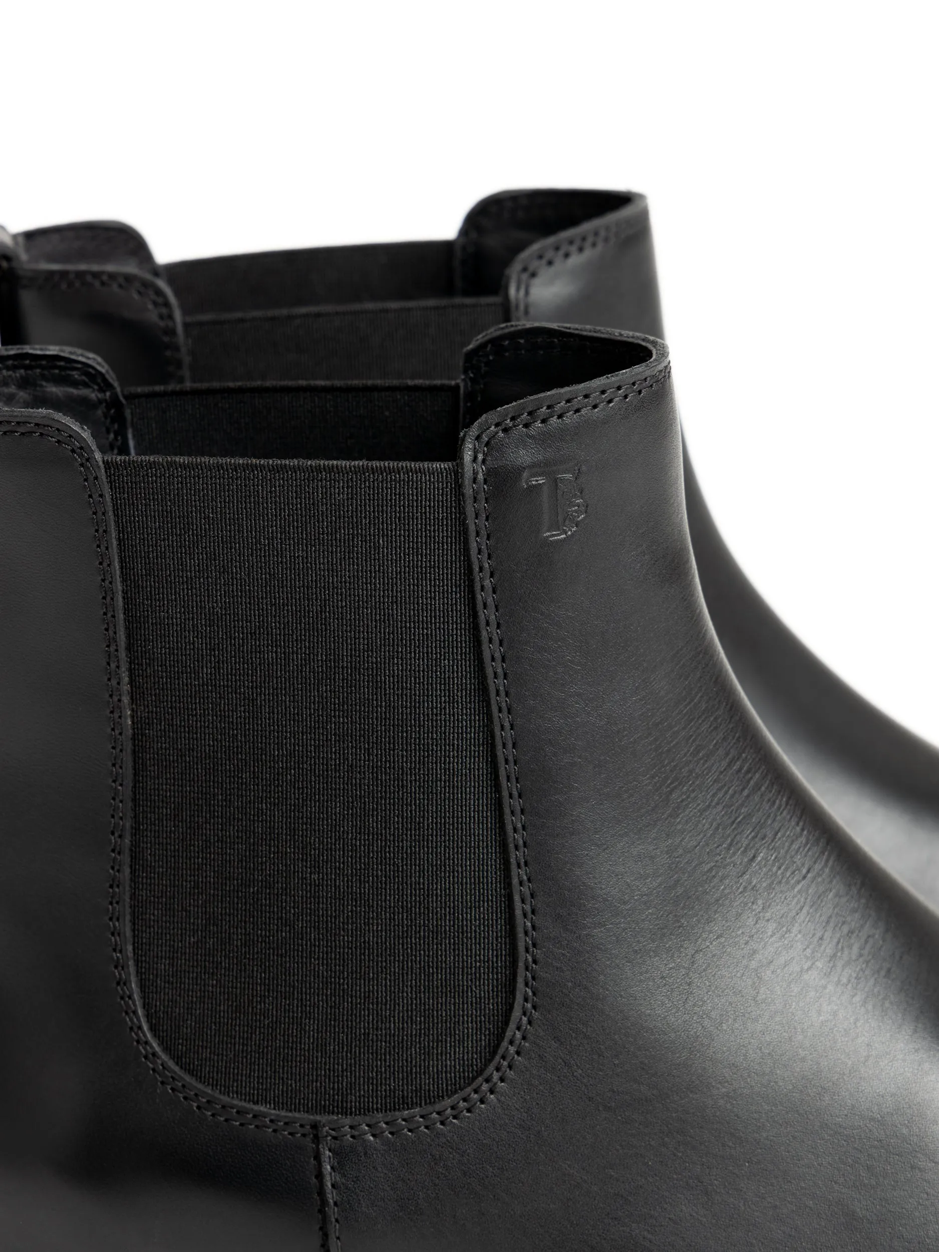 Black Leather Ankle Chelsea Boots