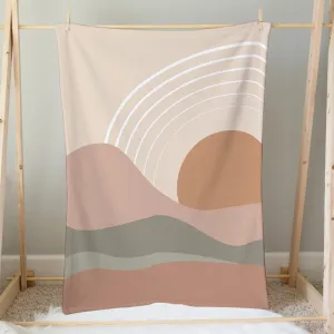 Boho Desert Sunset Minky Blanket