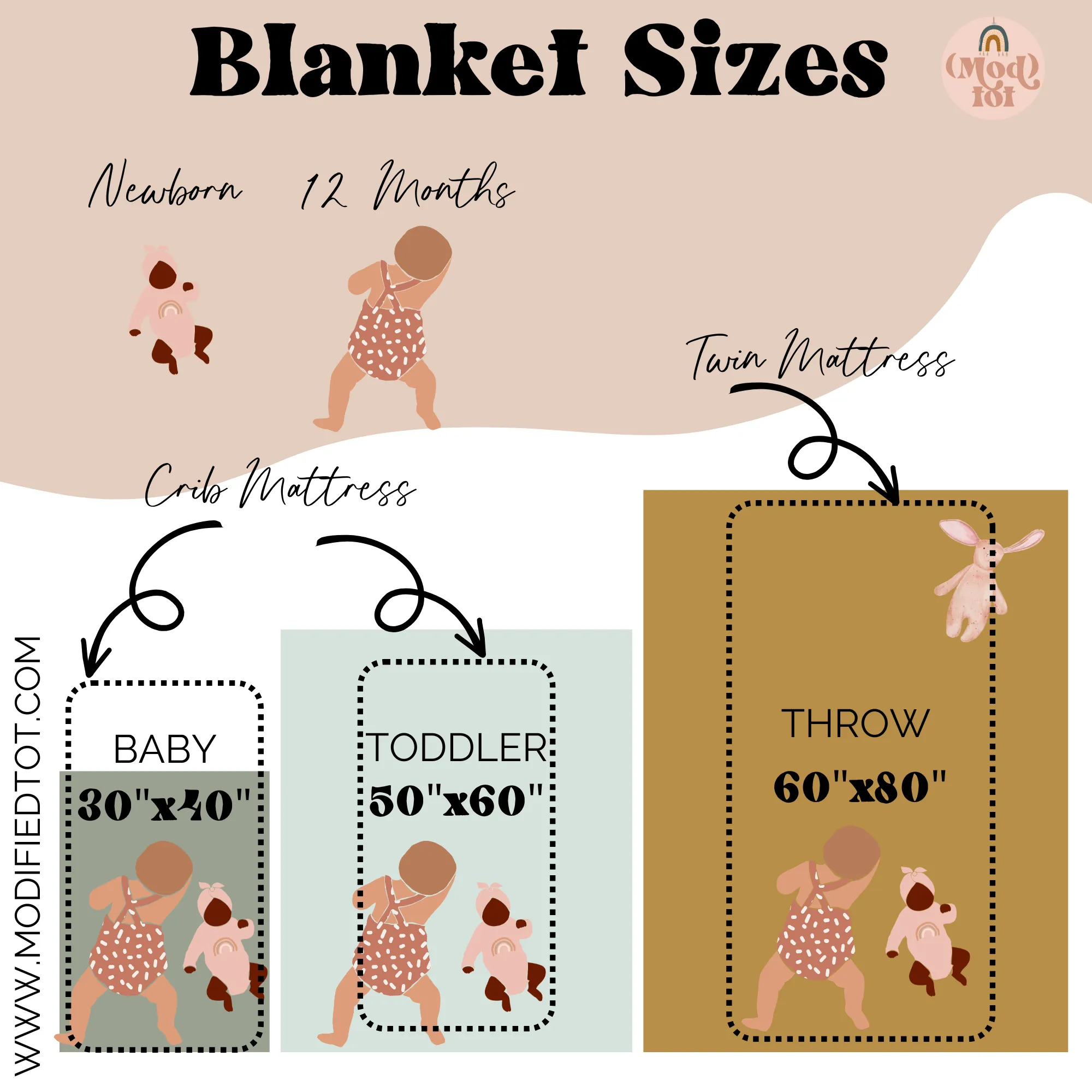 Boho Desert Sunset Minky Blanket