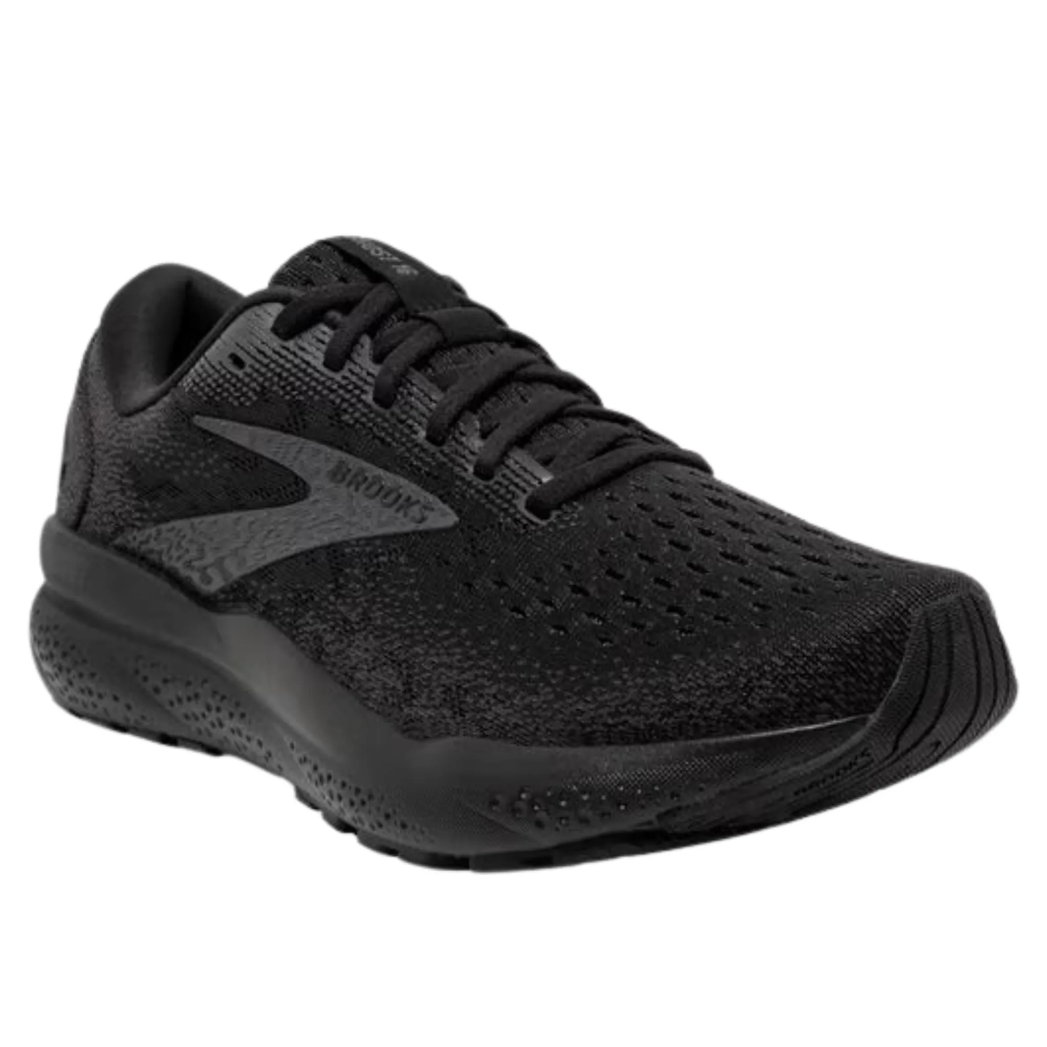 Brooks Men's 110418 020 Ghost 16 Black Black Ebony Cushion Support Running Shoes (WIDE)