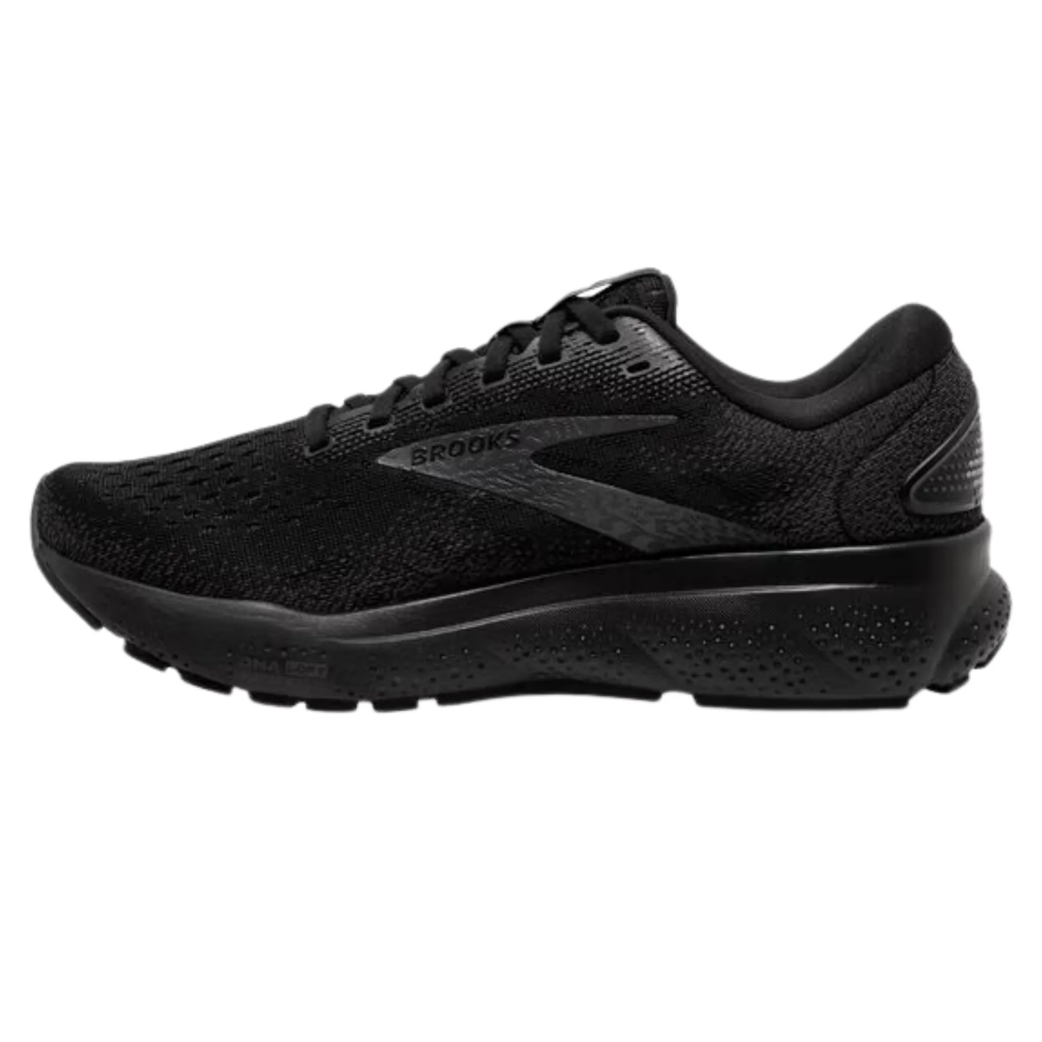 Brooks Men's 110418 020 Ghost 16 Black Black Ebony Cushion Support Running Shoes (WIDE)