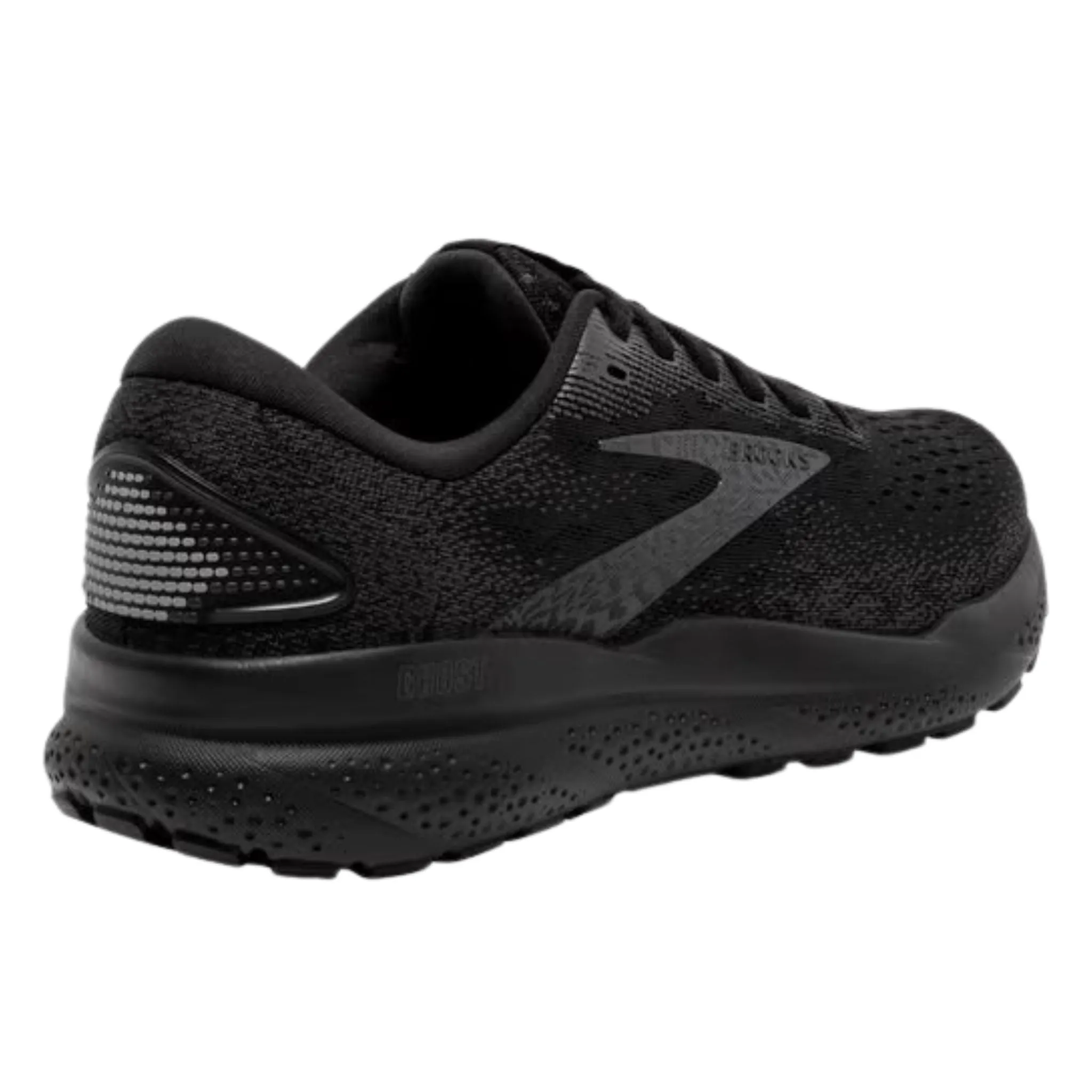 Brooks Men's 110418 020 Ghost 16 Black Black Ebony Cushion Support Running Shoes (WIDE)