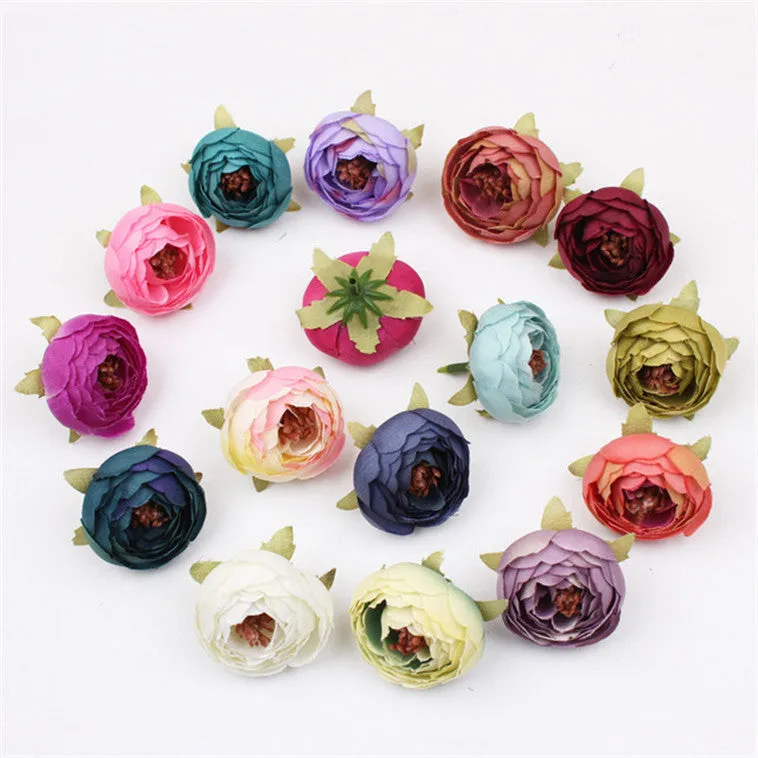 Bulk Silk Flowers Small Peony Flower Heads 300pcs