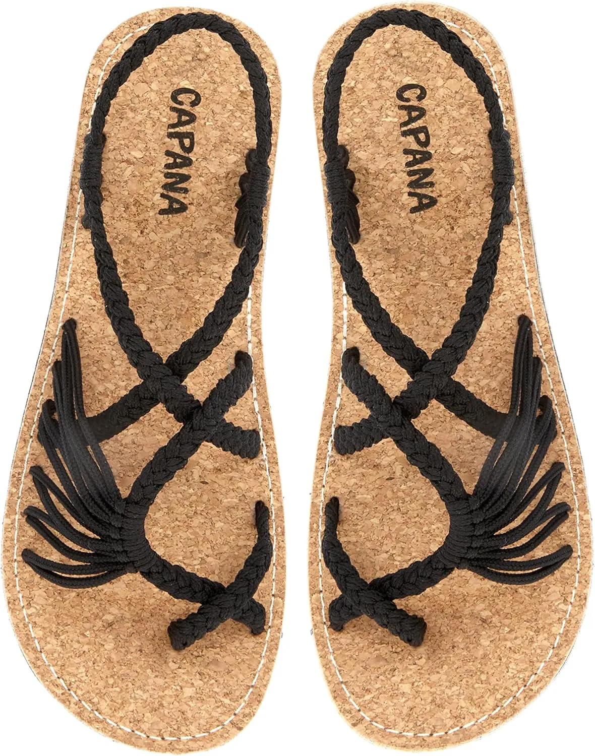 Capana Woven Women's Flat Sandals - Strappy Braided Sandals, Beach Sandals for Women Dressy Summer, Rope Bohemian Sandals, Spring Casual Womens Shoes, Comfy Boho Flats for Teen Girls  Banyan