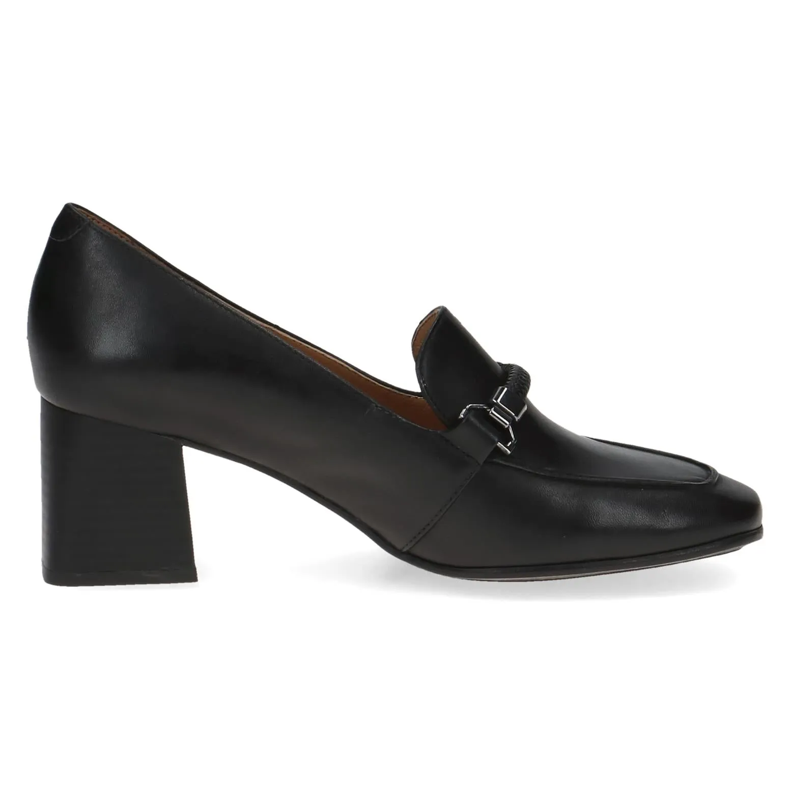 Caprice Ladies Bock Heel Tab Front Court Shoe