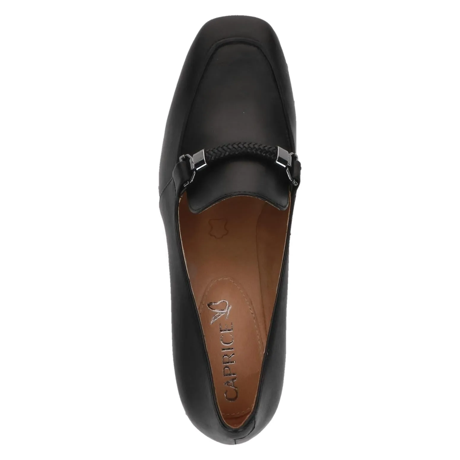 Caprice Ladies Bock Heel Tab Front Court Shoe
