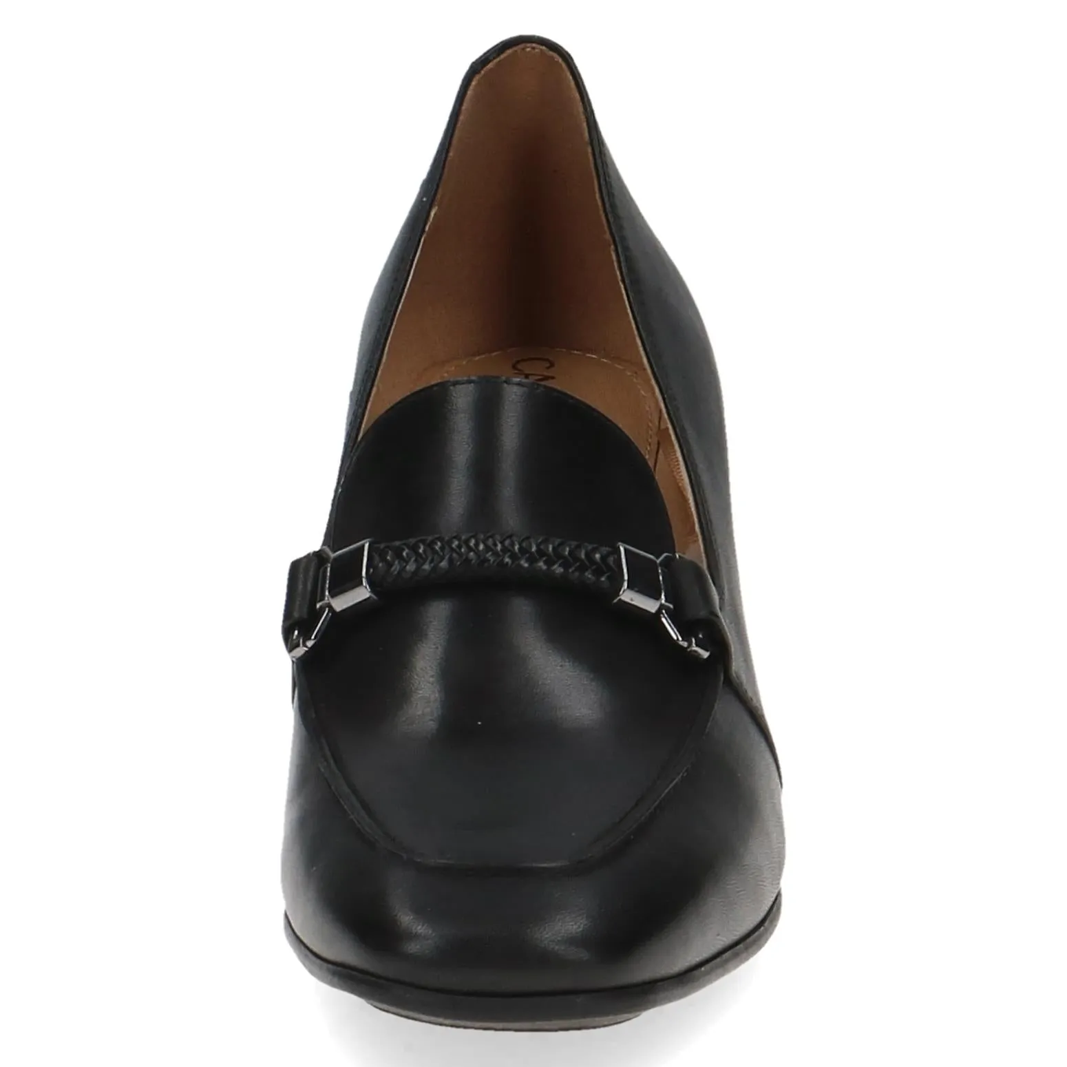 Caprice Ladies Bock Heel Tab Front Court Shoe