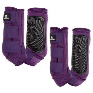 Classic Equine Classic Fit Front and Hind Boot Combo Pack- Eggplant
