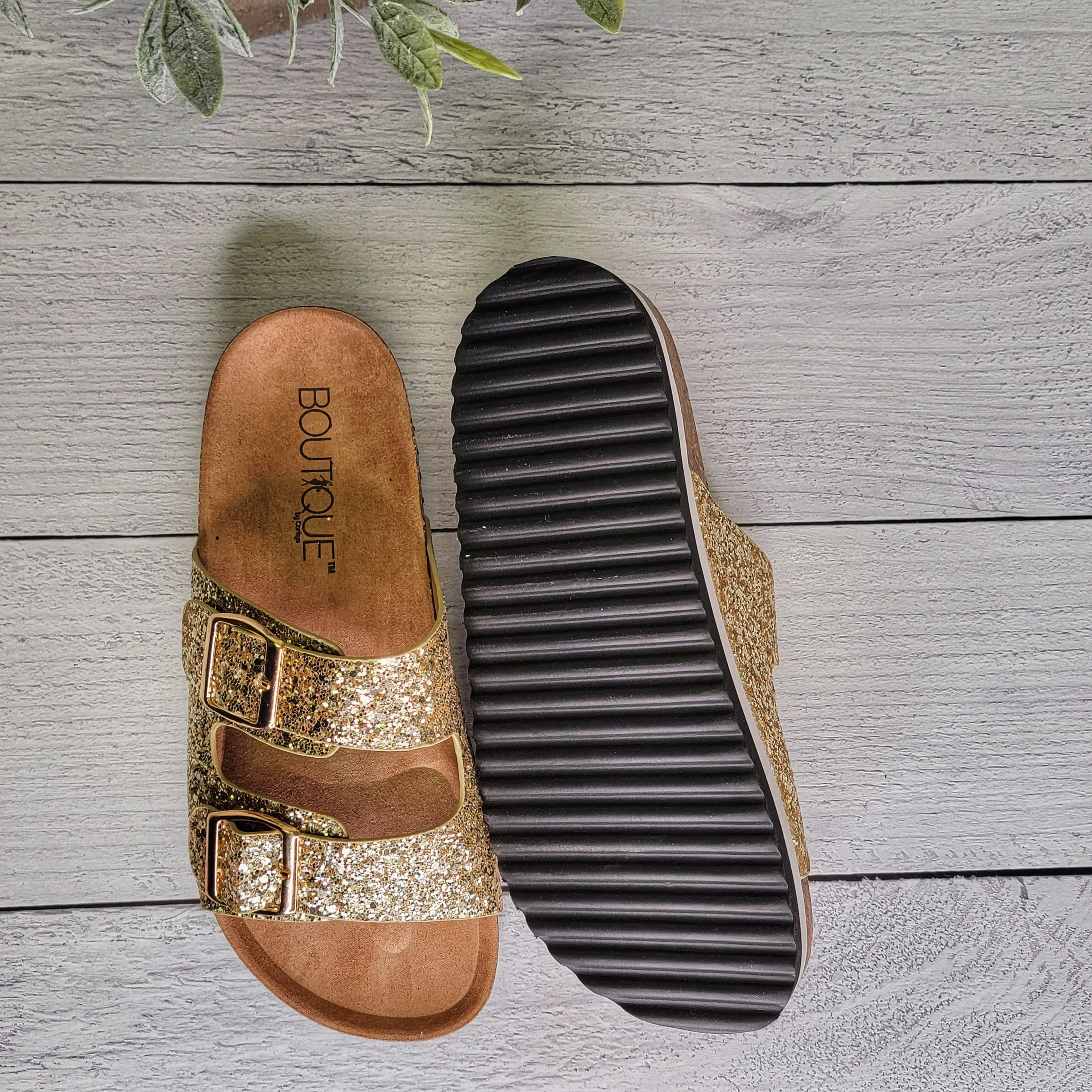 Corkys Beach Babe Adjustable Sandals - Gold Glitter or Rust