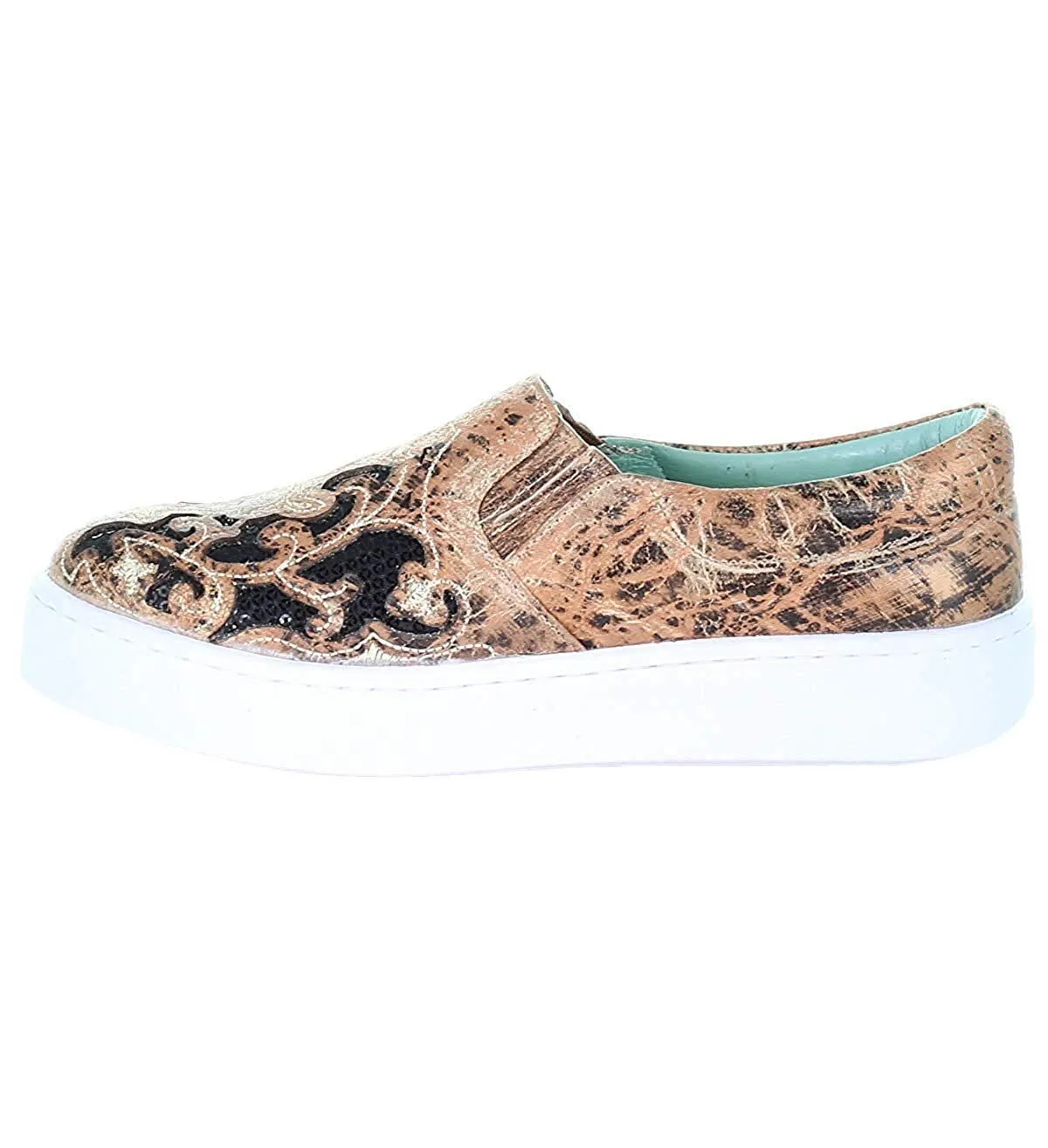 CORRAL Floral Embroidered Glitter Inlay Sneakers E1563