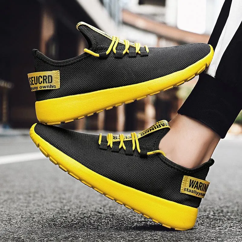 CrLightweight Single Shoes Flying Woven Breathable Running Shoes