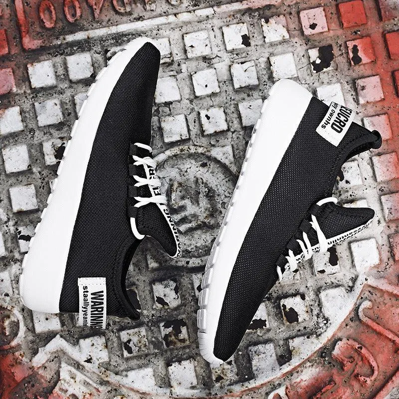 CrLightweight Single Shoes Flying Woven Breathable Running Shoes