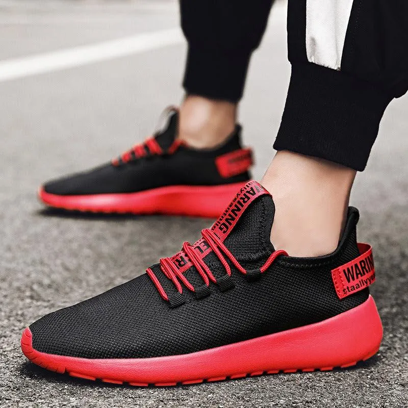 CrLightweight Single Shoes Flying Woven Breathable Running Shoes
