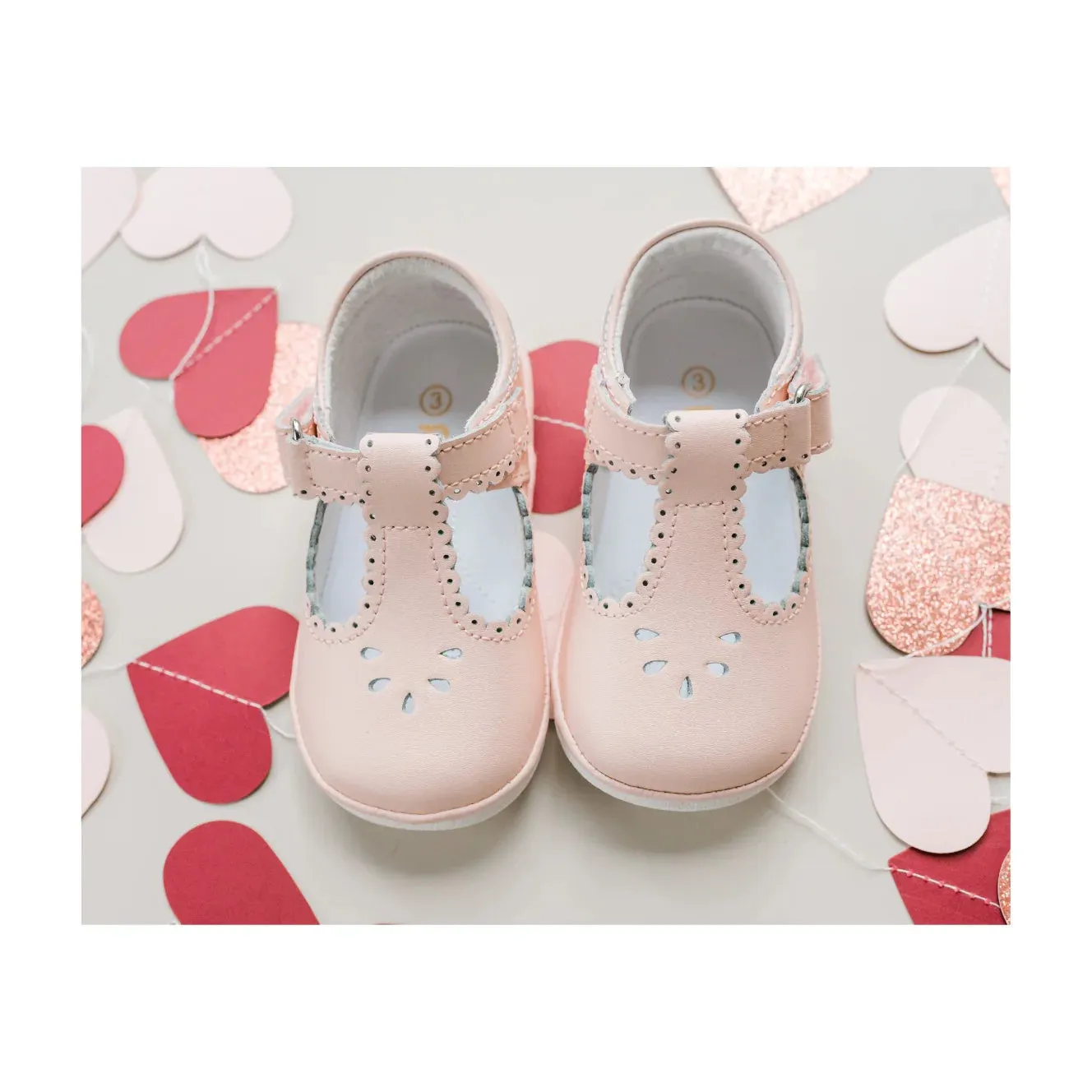 Dottie Scalloped T-Strap Mary Jane Baby - Pink