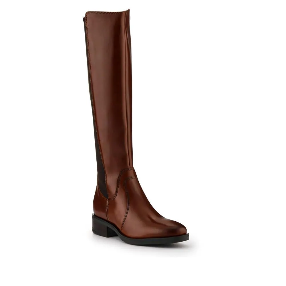 Ellisia Leather Stretch-Fit Long Boots - ELLISIA / 326 064