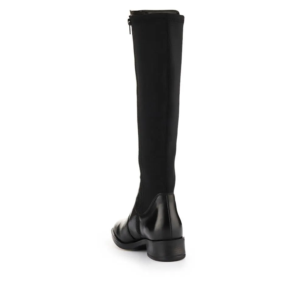 Ellisia Leather Stretch-Fit Long Boots - ELLISIA / 326 064