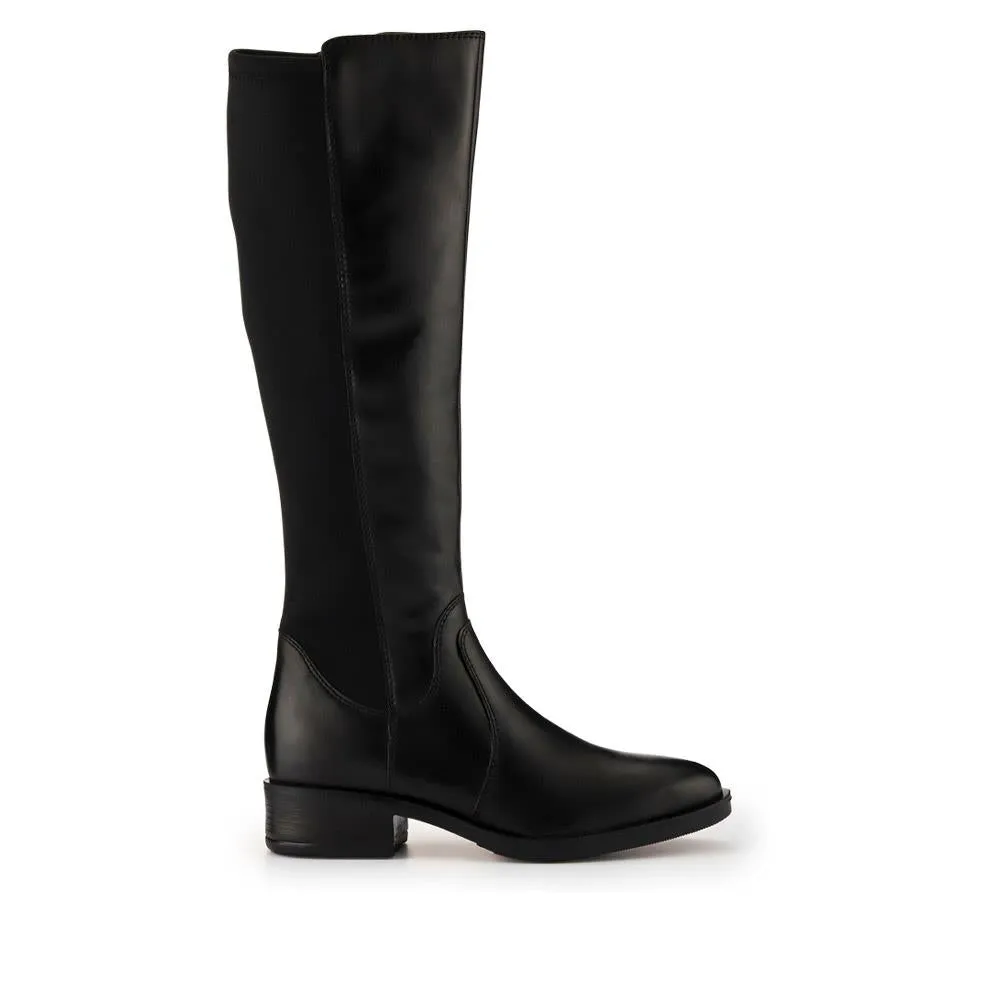 Ellisia Leather Stretch-Fit Long Boots - ELLISIA / 326 064