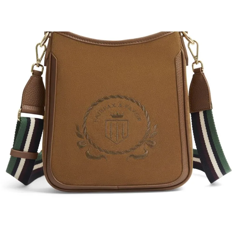 Fairfax & Favor Richmond Messenger Ladies Suede Handbag - Tan