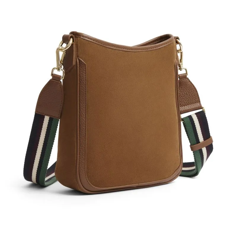 Fairfax & Favor Richmond Messenger Ladies Suede Handbag - Tan