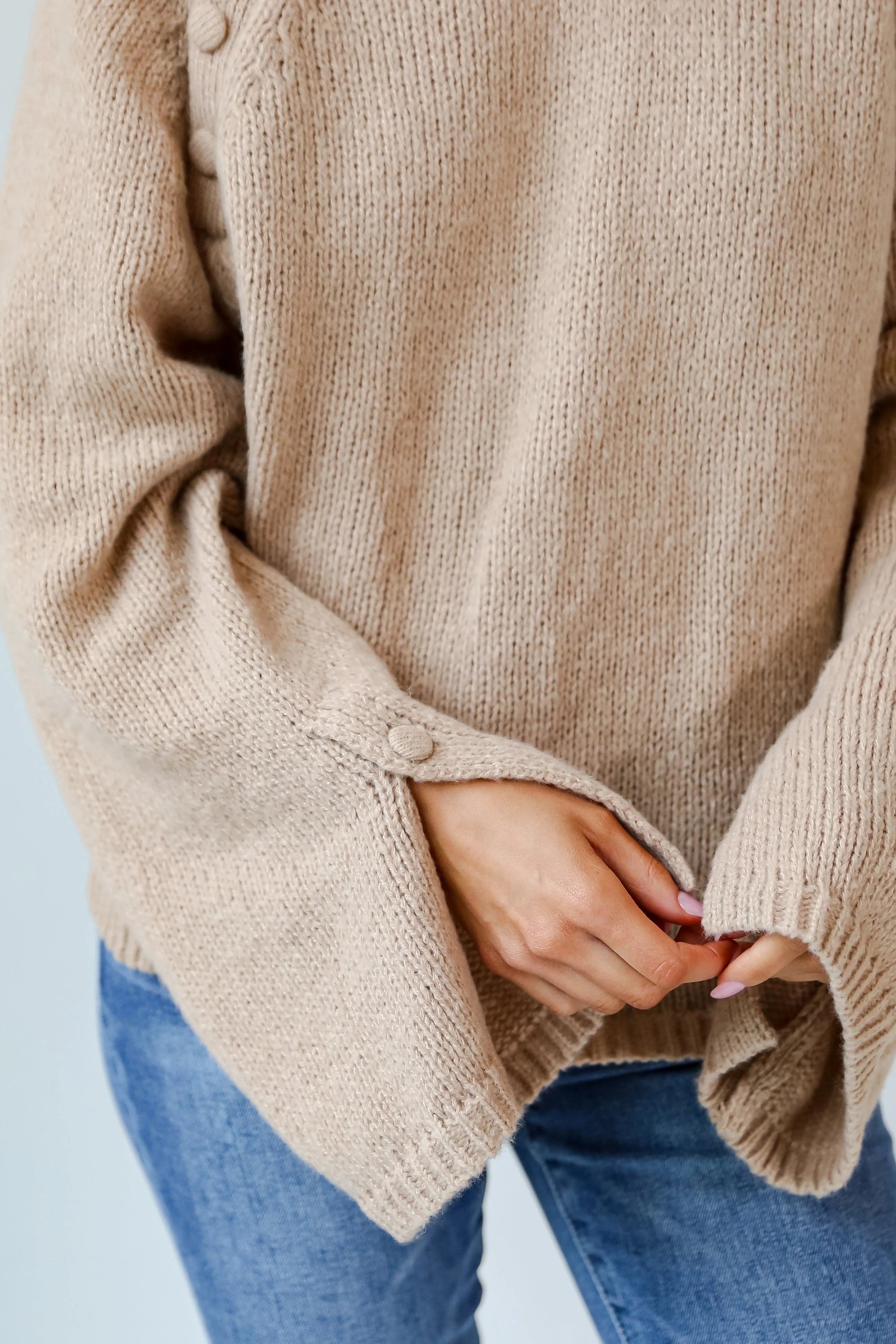 FINAL SALE - Winter Wishes Mocha Oversized Sweater