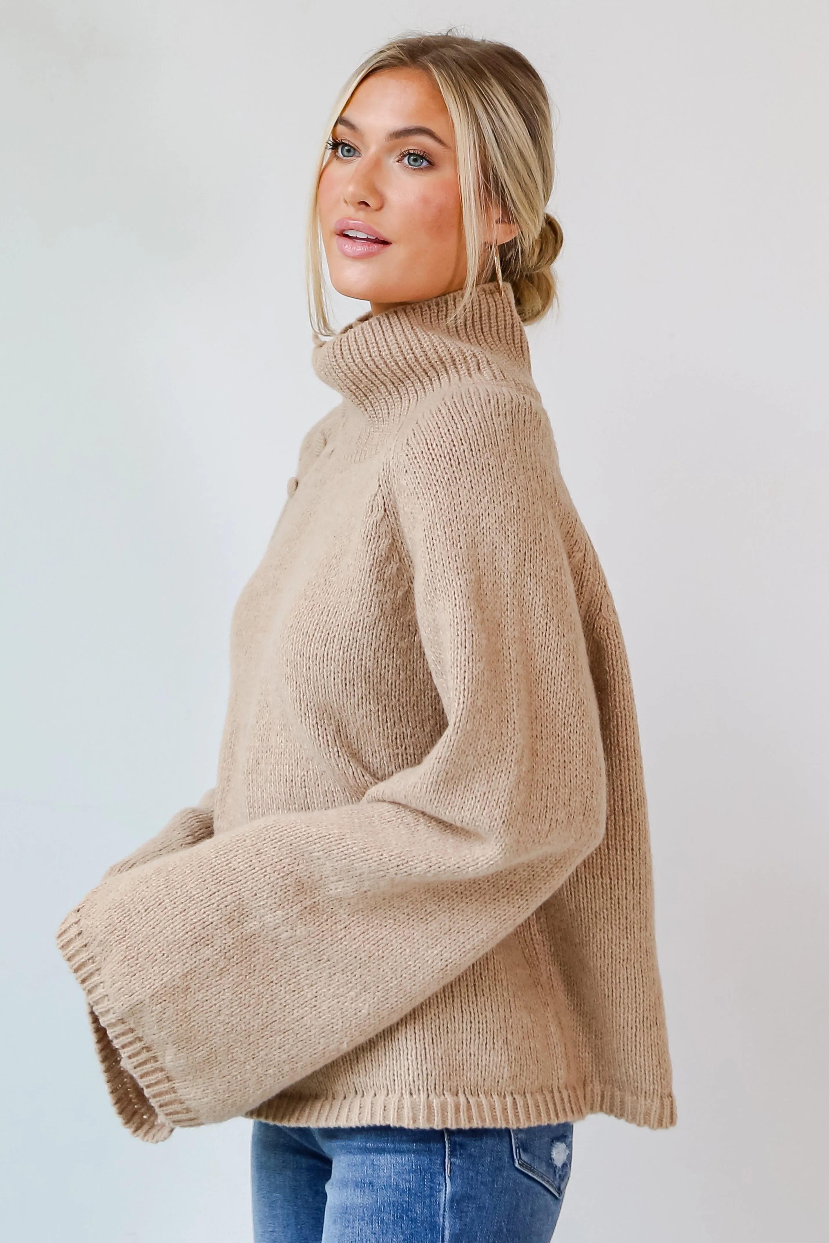 FINAL SALE - Winter Wishes Mocha Oversized Sweater