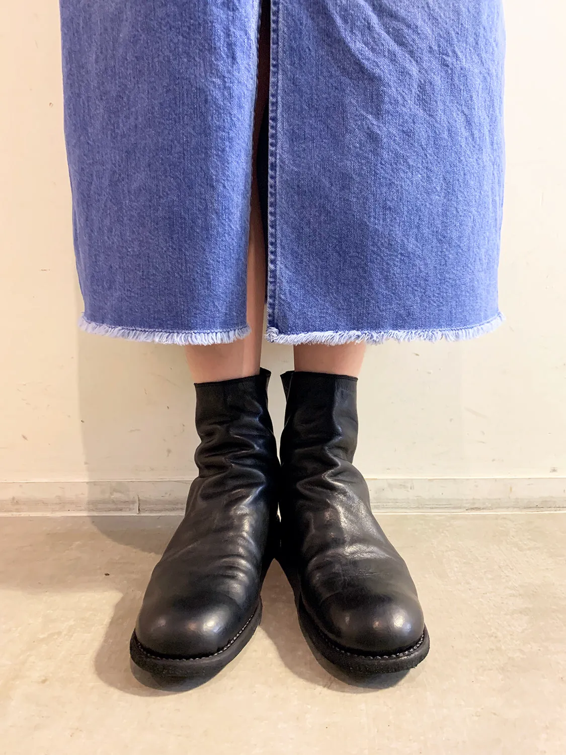 GUIDI  BACK ZIP BOOTS