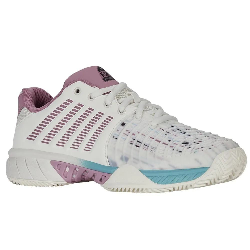 K-Swiss Express Light 3 Womens Padel Shoes - White / Pink / Turquoise