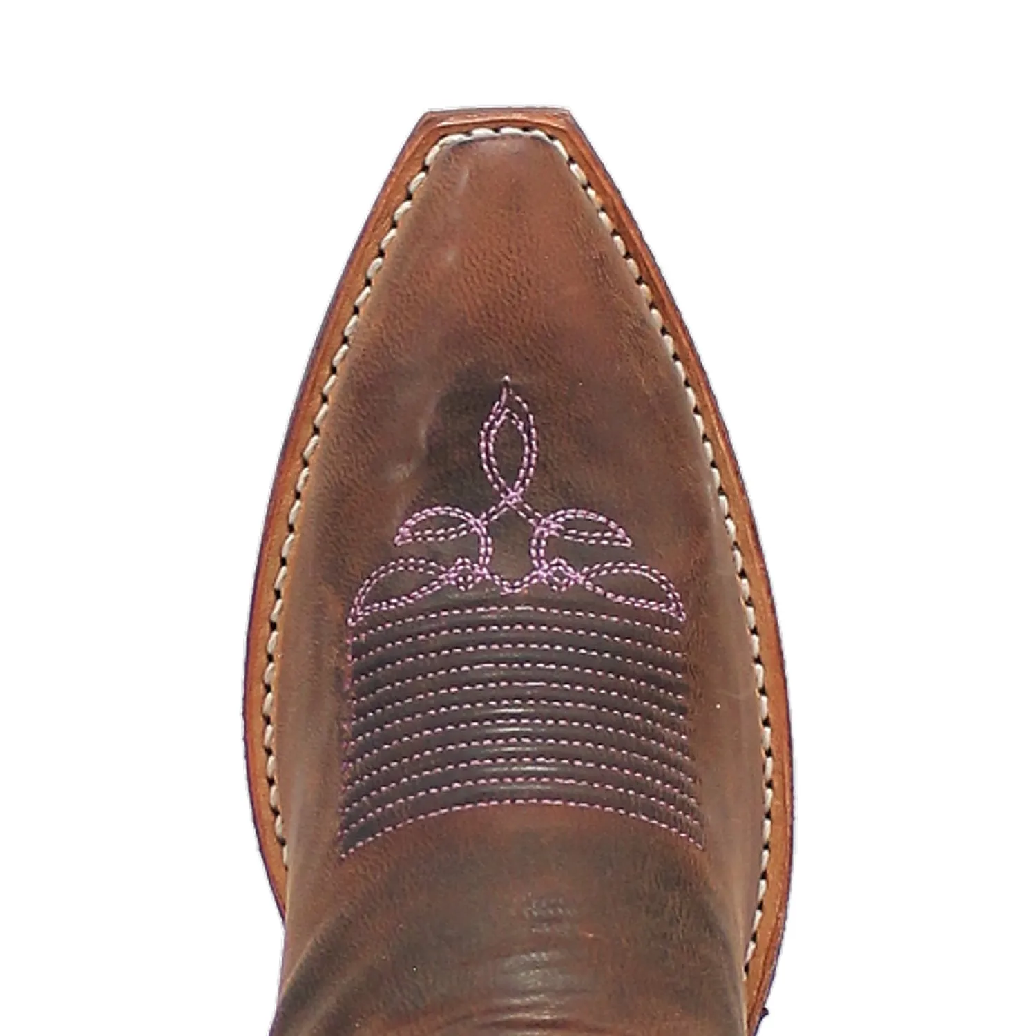 Laredo Womens Larissa Dark Brown/Purple Leather Cowboy Boots