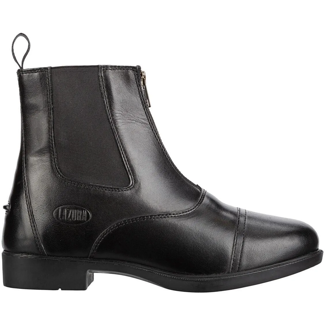 Leather boots Lazura Jodhpur Classic FZ for riding, black