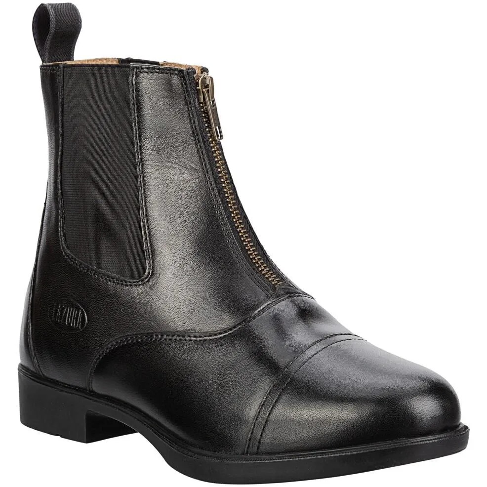 Leather boots Lazura Jodhpur Classic FZ for riding, black