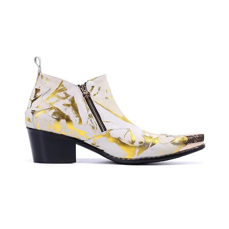 LuxeLeather Exotic Zipper Boots