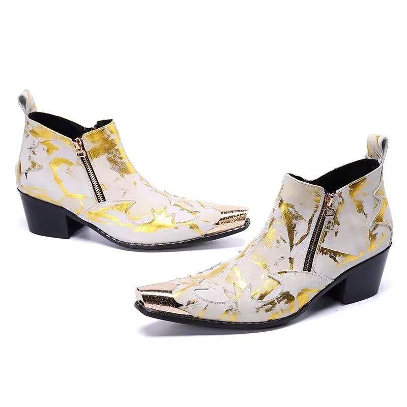 LuxeLeather Exotic Zipper Boots