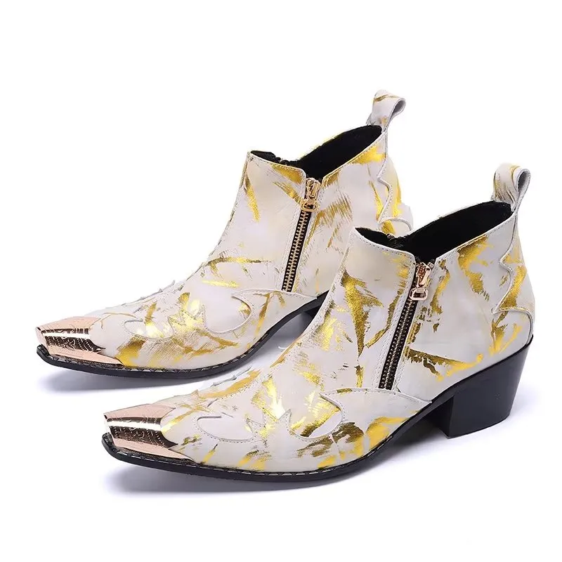 LuxeLeather Exotic Zipper Boots