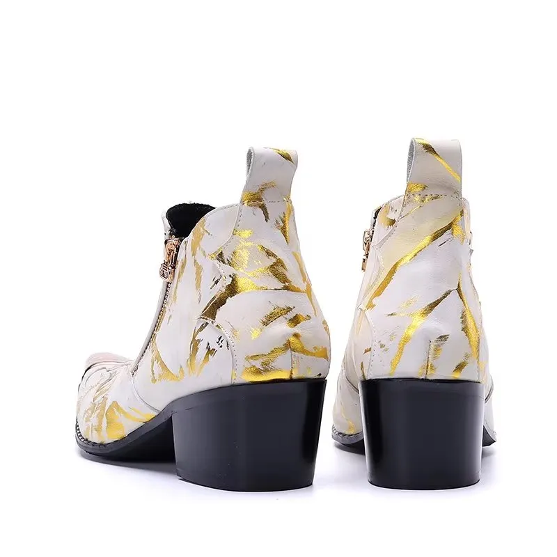 LuxeLeather Exotic Zipper Boots