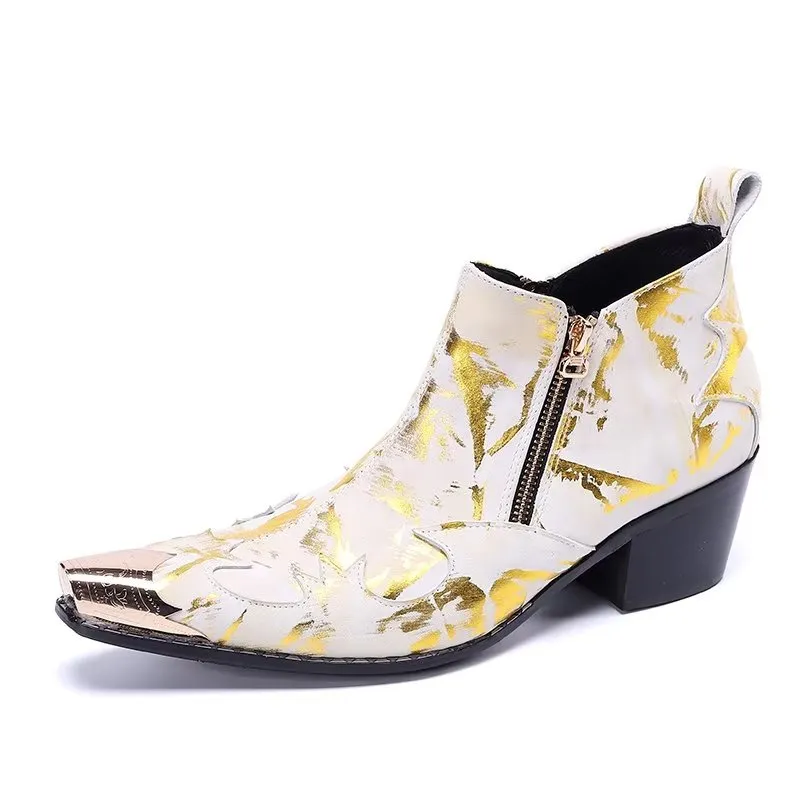 LuxeLeather Exotic Zipper Boots