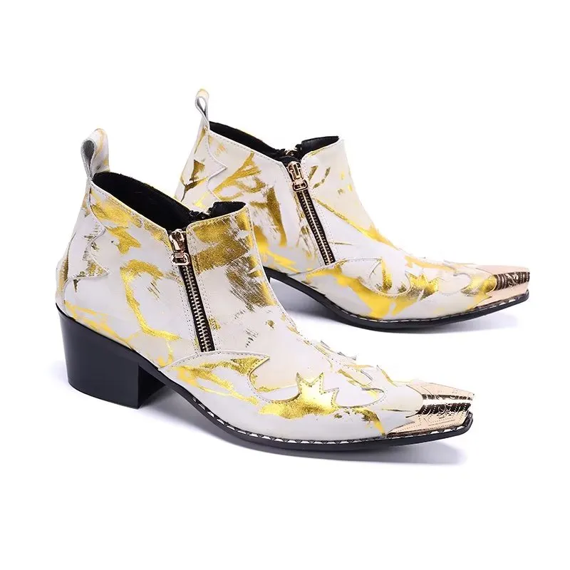 LuxeLeather Exotic Zipper Boots