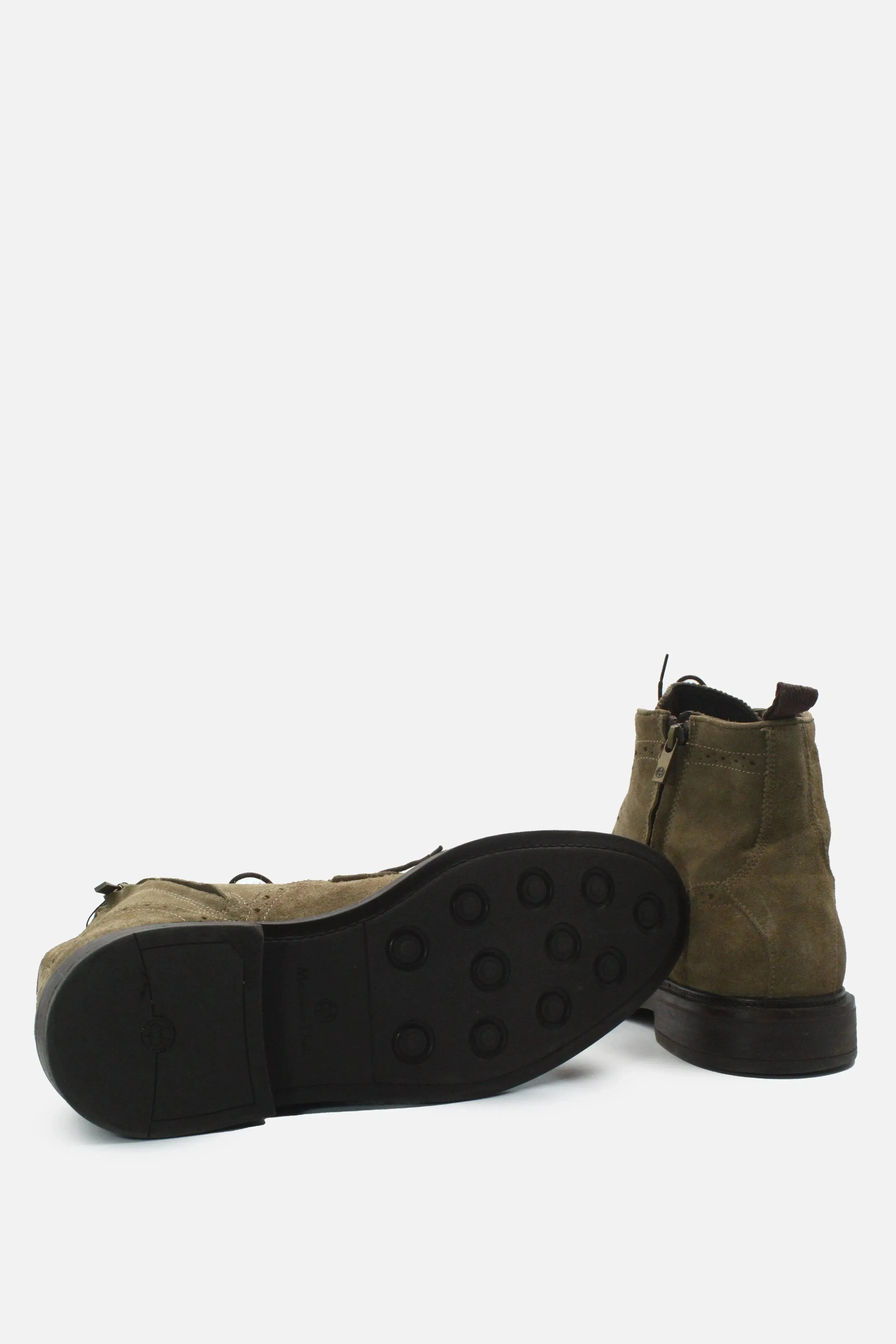 Massimo Dutti Zipper Laces Desert Boots | Suede