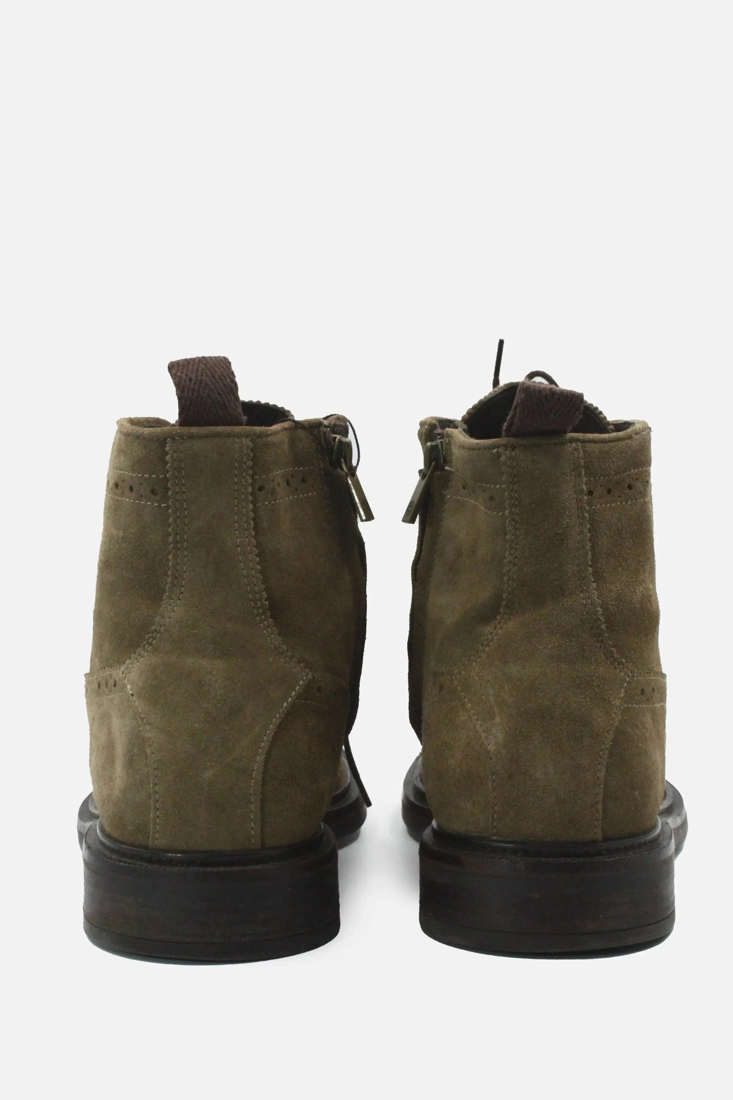 Massimo Dutti Zipper Laces Desert Boots | Suede