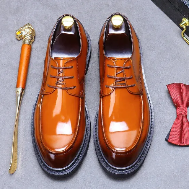 Polished Formal Leather Derby Shoes