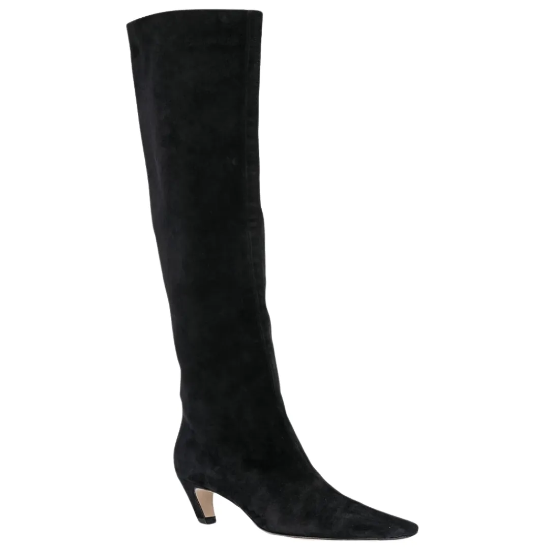 Pre Order:  PU Square Toe Knee High Boots