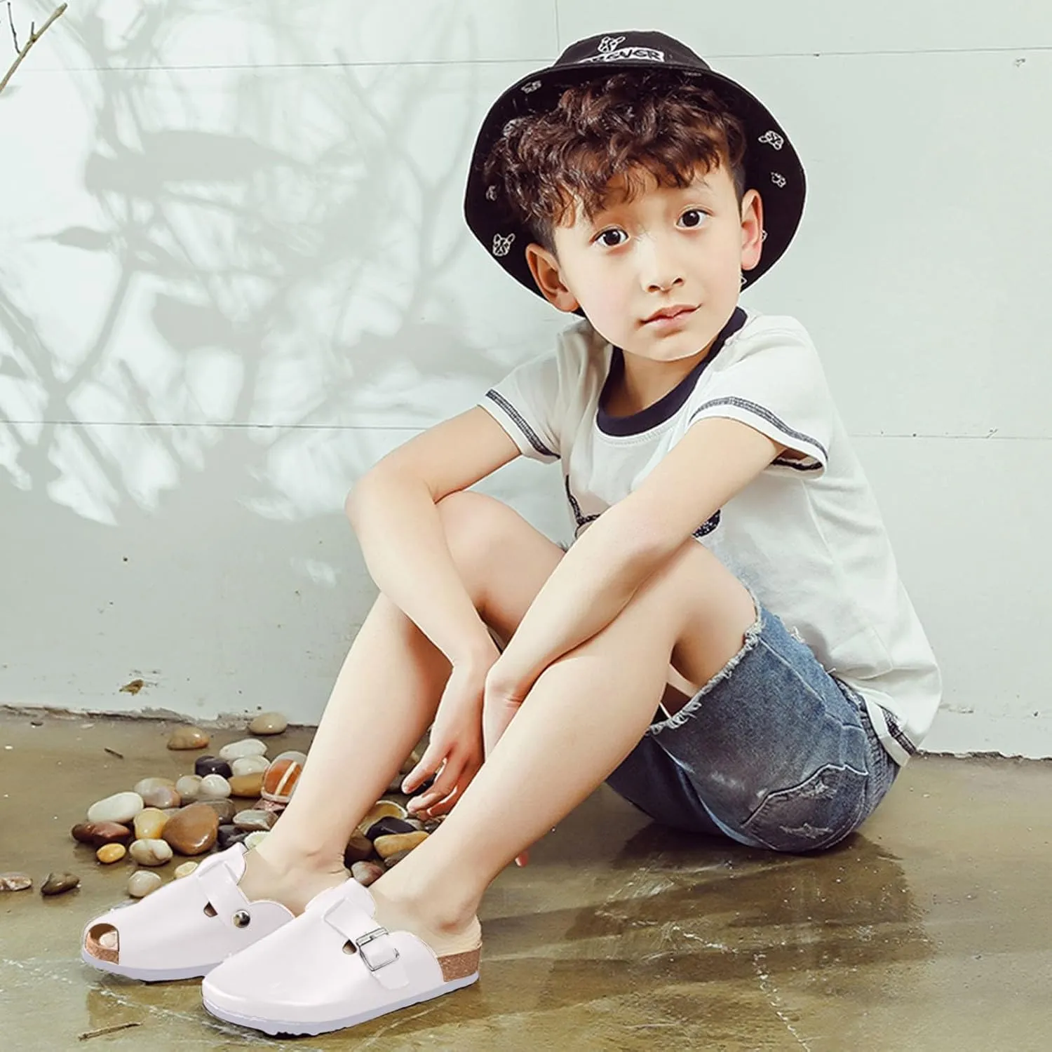 Rui Foot New Spring and Fall Children's Cork Slippers Girls Sandals Slippers Boys Beach Shoes Girls Summer Sandals