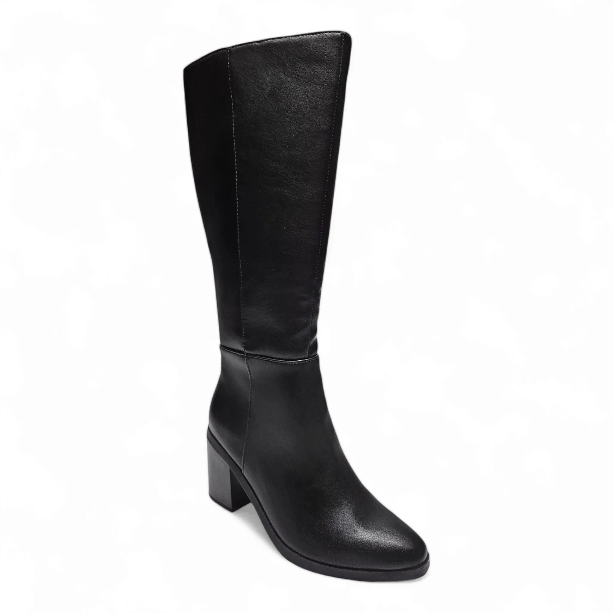 Study Block Heel Knee High Boots