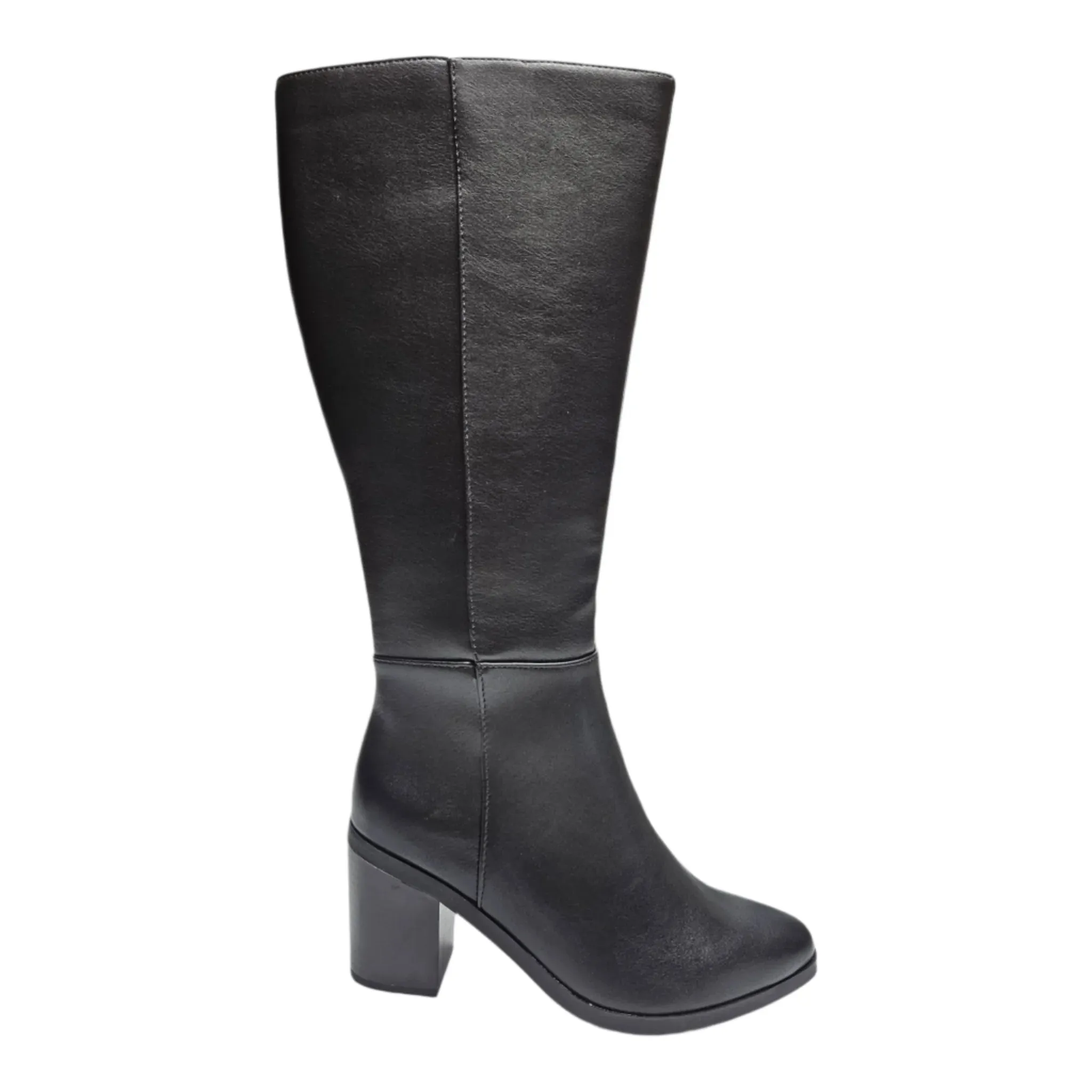 Study Block Heel Knee High Boots